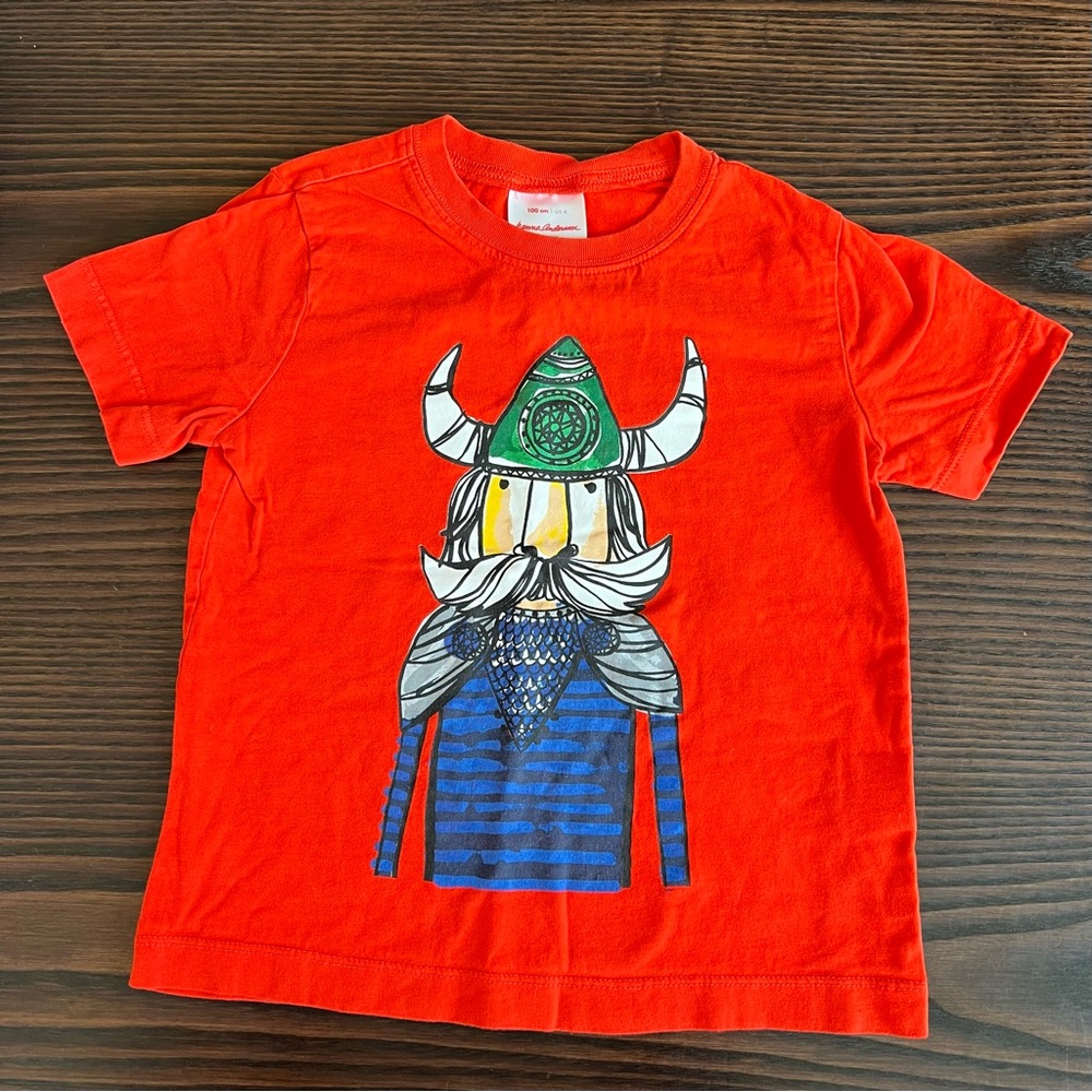 Hanna Andersson Red Shortsleeved Viking Tee New Without Tags
Size: 4